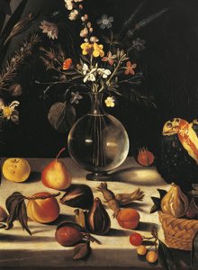 Stillleben mit Blumen und Früchten (Detail)