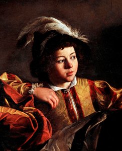 Die Berufung des heiligen Matthäus (Detail) von Michelangelo Merisi da Caravaggio