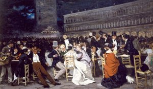 Ein Café auf der Piazza San Marco, von Michele Cammarano von Michele Cammarano