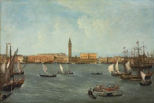 Das Bacino di San Marco, Venedig, Blick auf den Molo