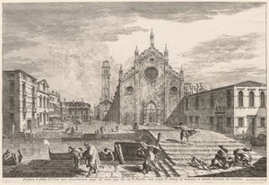 Ansichten von Venedig: Campo dei Frari, 1741