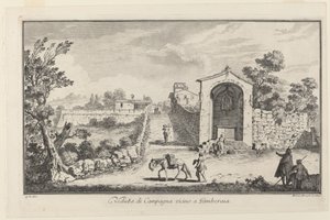 Veduta di Campagna vicino a Gamberaia von Michele Marieschi after Giuseppe Zocchi