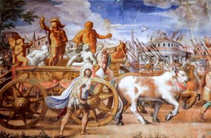 Triumph des Konsuls Lucius Aemilius Paulus über Perseus, König von Makedonien (Detail), um 1570