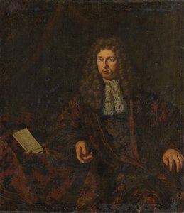 Porträt von Nicolaes Witsen (1641-1717) von Michiel van Musscher (signed by artist)