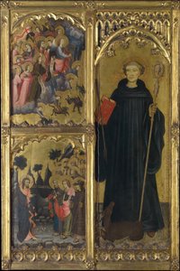 Der heilige Ägidius mit Christus triumphierend über Satan und die Mission der Apostel, ca. 1408 von Miguel Alcaniz