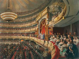 Auditorium des Bolschoi-Theaters, Moskau, Russland, 1856