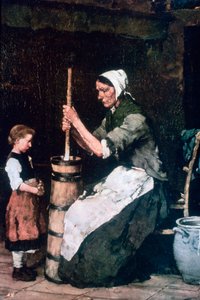 Frau an der Butterfass, ca. 1864-1900