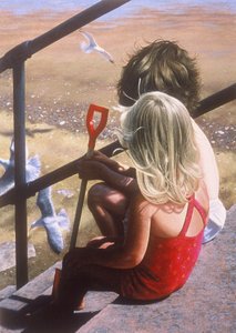 Auf den Promenadentreppen