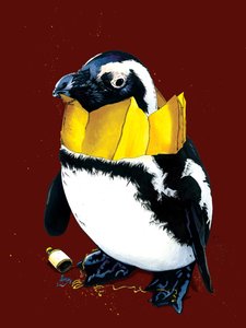 Weihnachtspinguin auf Rotoxid, 2020
