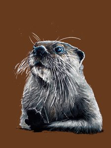 Der Otter auf Gebranntem Orange, 2020
