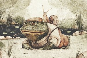 Frosch in gentlemanhafter Kleidung