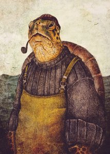 Stilvolle Vintage-Schildkröte