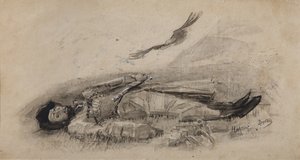 Illustration zum Gedicht Ismail-Bey von M. Lermontov, 1889-1891 von Mikhail Aleksandrovich Vrubel
