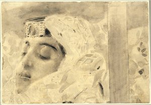 Tamara im Sarg von Mikhail Aleksandrovich Vrubel