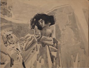 Tamaras Tanz. Illustration zum Gedicht Der Dämon von Mikhail Lermontov, 1890-1891 von Mikhail Aleksandrovich Vrubel