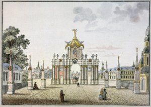 Die Roten Tore in Moskau von Mikhail Ivanovich (after) Makhaev
