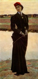 Porträt von Olga Mikhailovna Nesterova-Shretera, die Tochter des Künstlers