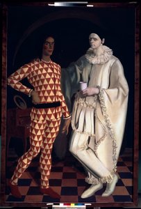 Harlekin und Pierrot (Selbstporträts)
