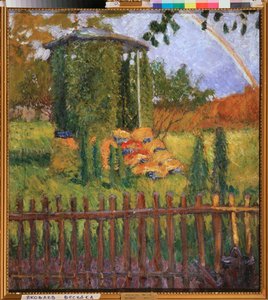 Ein Gartenlauben - Gemälde von Mikhail Nikolayevich Yakovlev (1880-1942), Öl auf Leinwand