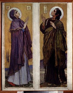 Die Jungfrau und Johannes der Täufer von Mikhail Vasilievich Nesterov