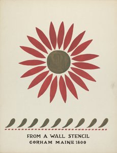 Design aus Gorham, Maine 1800: aus dem vorgeschlagenen Portfolio "Maine Wall Stencils"
