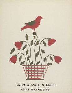 Design aus Gray, Maine 1800 (Nr. 2): Aus dem vorgeschlagenen Portfolio "Maine Wall Stencils"