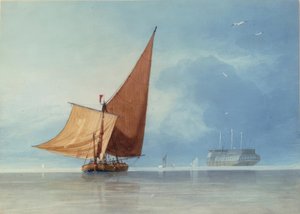 Schiffe am Eingang des Medway, Kent