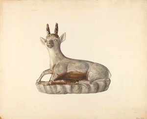 Hirschfigur, ca. 1938 von Mina Lowry