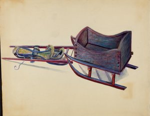 Spielzeugschlitten, ca. 1936