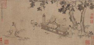 Laozi überreicht das Daodejing