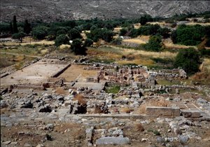 Minoische Zivilisation: Blick auf die Ruinen des Palastes von Zakros, gebaut um 1700-1650 v. Chr. Kreta
