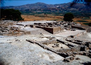 Minoische Zivilisation: Ansicht des westlichen Flügels des Palastes von Phaistos