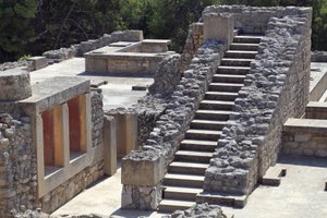 Östlicher Teil des Palastes des Königs Minos in Knossos zwischen dem Megaron der Königin und dem zentralen Hof