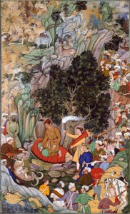 Akbar befiehlt das Schlachten zu beenden, 1578, ca. 1595
