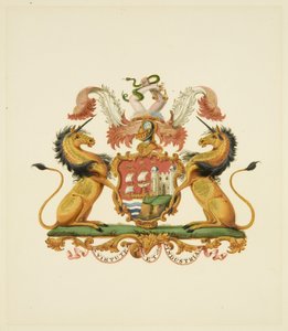 Wappen der Stadt Bristol, ca. 1830 von Miss (attr.to) Braikenridge