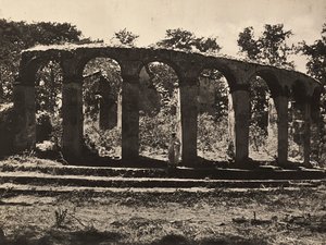 „Ein Imperium aufbauen“ im faschistischen Zeitalter: der Tempel von König Fasiladas in Gondar, Äthiopien, 09/05/1936 von Modestino Baldinetti