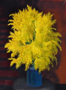 Blumenstrauß aus Mimosen, um 1930 von Moise Kisling