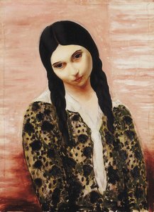Jeune Fille assis aix Nattes von Moise Kisling