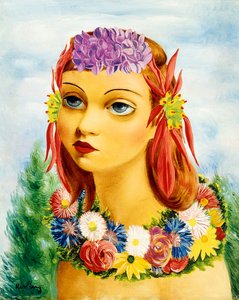 Frau mit Blumen