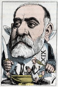 Karikatur des Theaterkritikers Francisque Sarcey (1827-1899) von Moloch