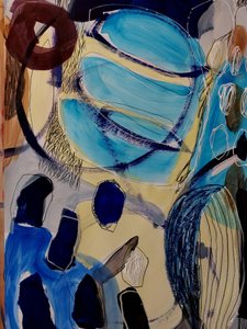 Blauer organischer abstrakter Fluss