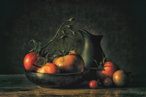 Stimmungsvolle Rustikale Tomaten
