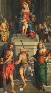 Thronende Madonna mit Heiligen