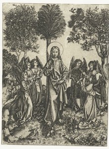 Christus in der Wüste mit Engeln