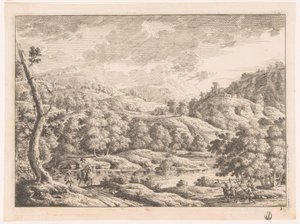 Landschaft mit Hirte von Monogrammist MEG