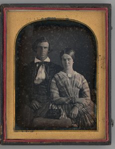 Unbetiteltes Porträt eines Mannes und einer Frau, 1845 von Montgomery Simons