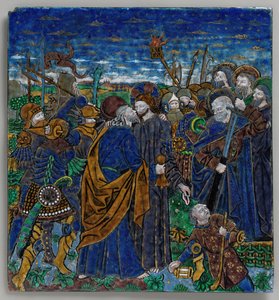 Plakette mit dem Verrat Christi, französisch, 15. Jahrhundert von Monvaerni