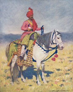 Ein berühmtes Tanzpferd - Lager der Bombay-Häuptlinge, 1903 von Mortimer L Menpes
