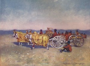 Die Gold- und Silberkanonen von Baroda, 1903 von Mortimer L Menpes