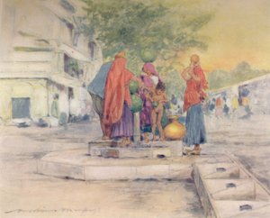 Am Brunnen, Jeypore von Mortimer Ludington Menpes